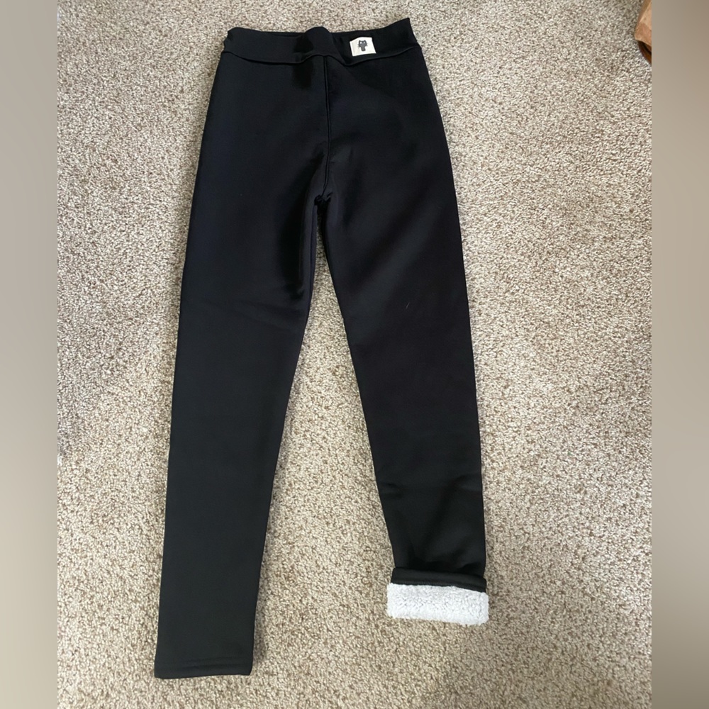 Fleece lined leggings - black!
